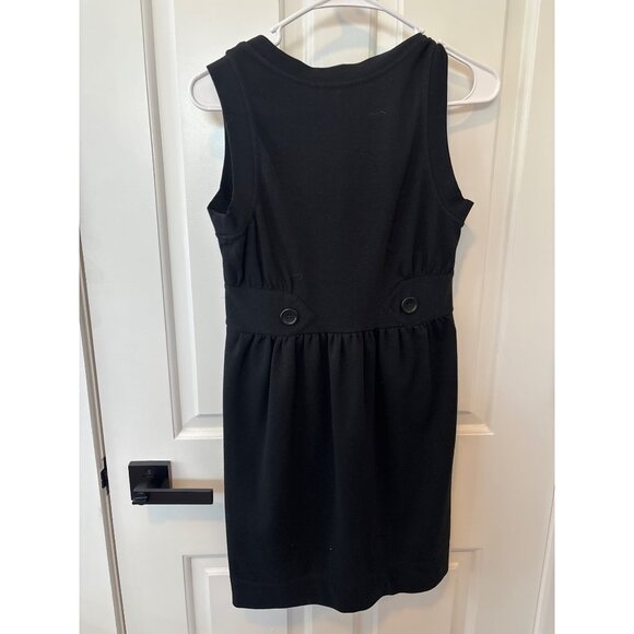 Banana Republic Black Sleeveless Stretch Dress With Button Back Detail XS - Picture 4 of 4